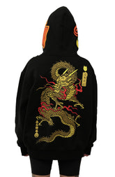 "Traditional Gold Dragon" Hoodie by Ichibay
